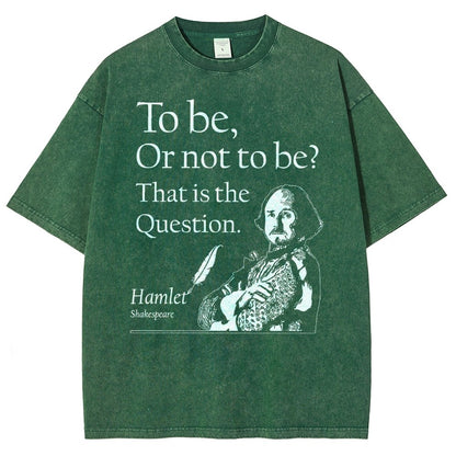 To Be Or Not To Be  Hamlet, Shakespeare Vintage Distressed T-shirt