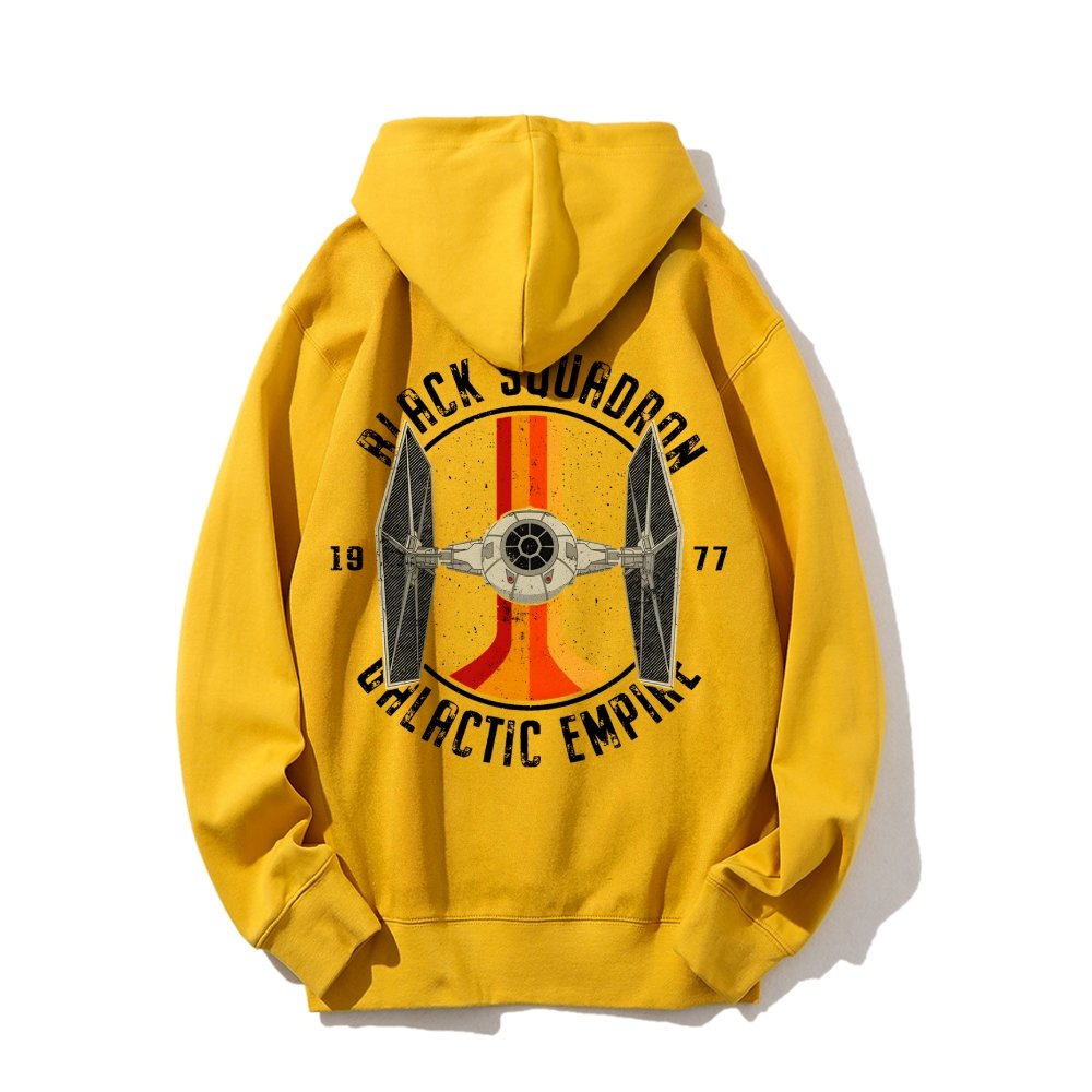 Vintage Squadron Printed Back Unisex Cotton Hoodie