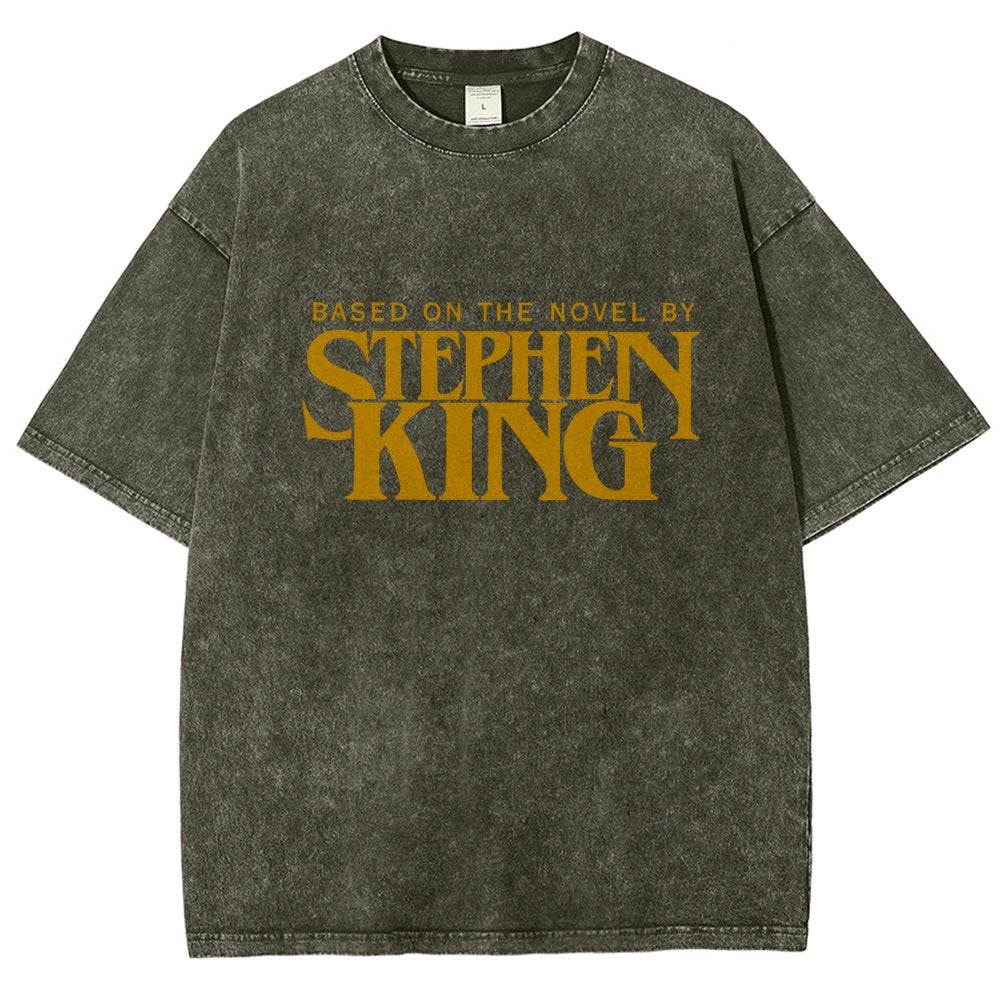 Based On A Novel By Horror Writer Vintage Distressed T-shirt