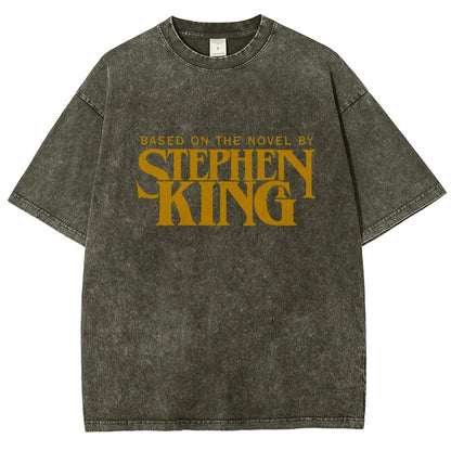 Based On A Novel By Horror Writer Vintage Distressed T-shirt