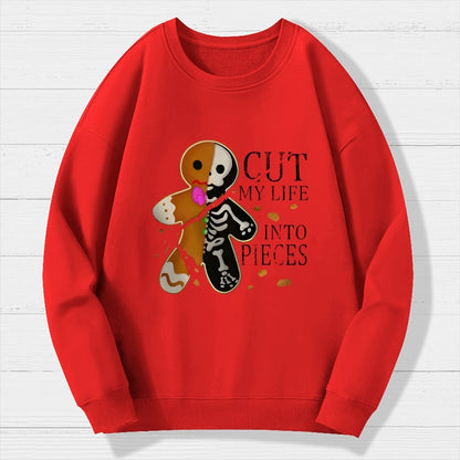 Cut My Life Into Pieces Gingerbread Geek Cotton Sweatshirt
