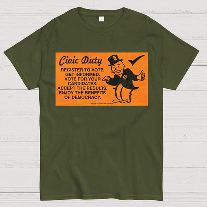 Civic Duty Card.Sarcasm Geek T-Shirt