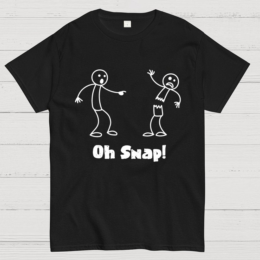 Oh Snap Funny Stick Figure Slogan Saying Geek T-Shirt
