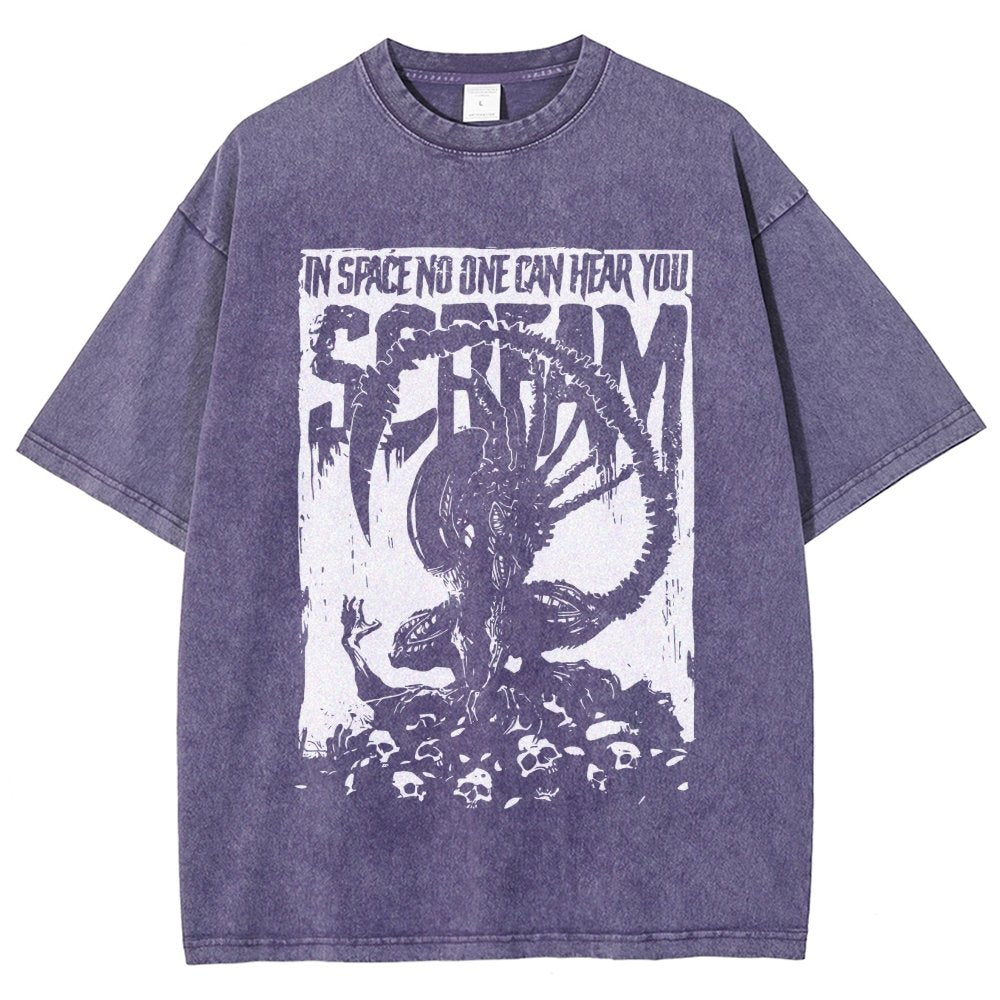 In Space No One Can Hear You Vintage Distressed T-shirt