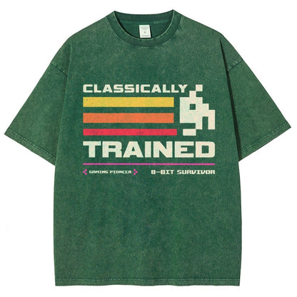 Classically Trained for Retro Gamers Vintage Distressed T-shirt