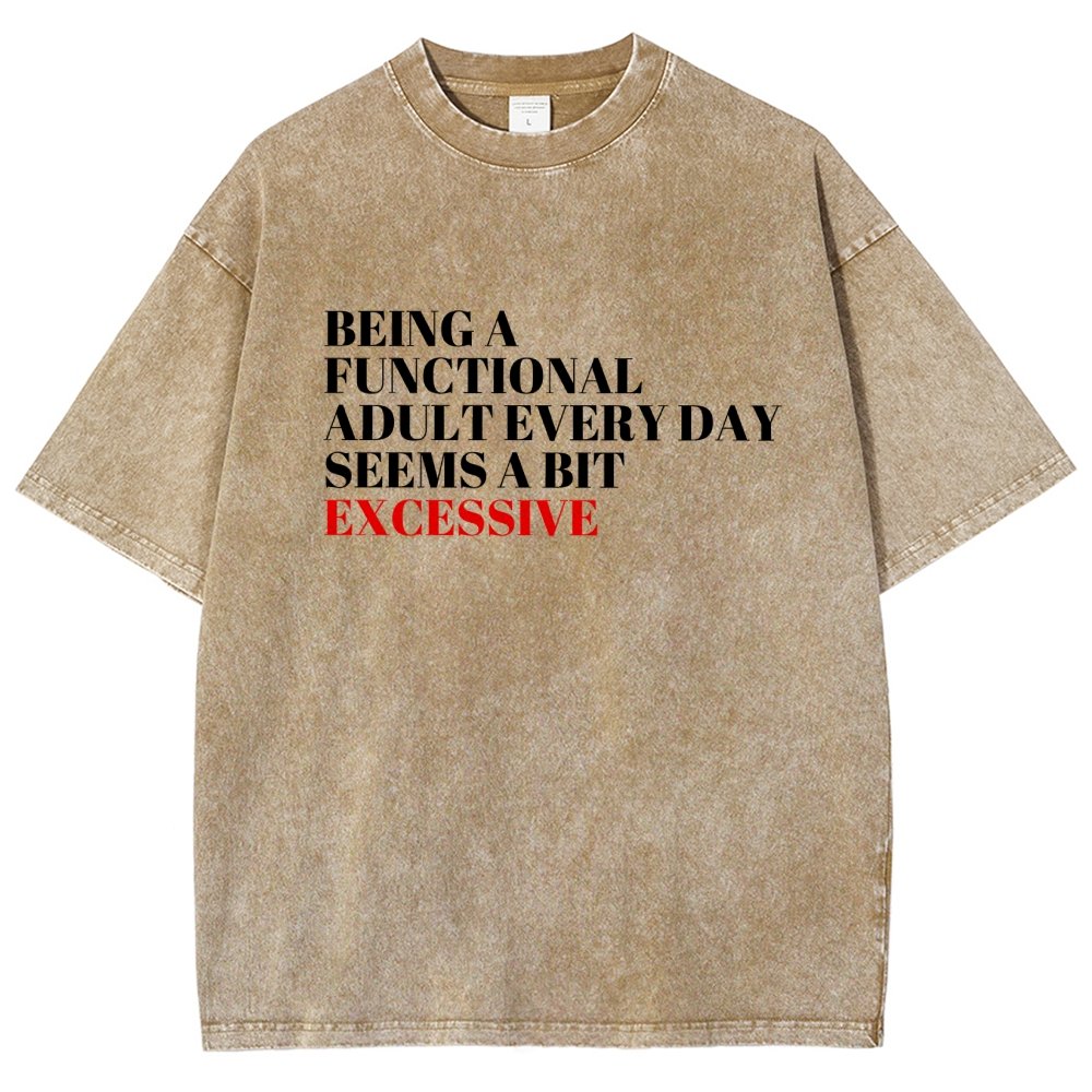 Functional Adult Vintage Distressed T-shirt