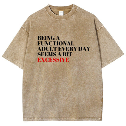 Functional Adult Vintage Distressed T-shirt