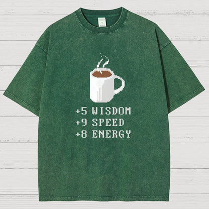 Coffee Plus To Stats Vintage Distressed T-shirt