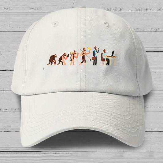 Human evolution From monkey to businessman and computer user Cotton Hat