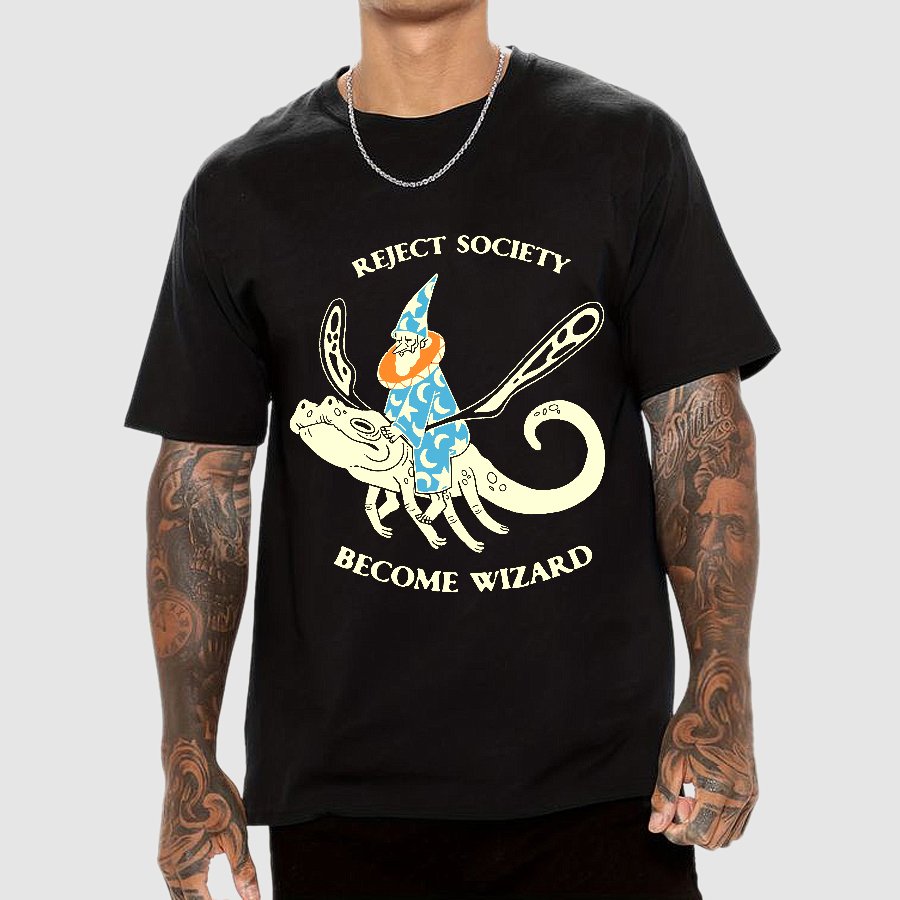 Reject society, become wizard Geek T-Shirt
