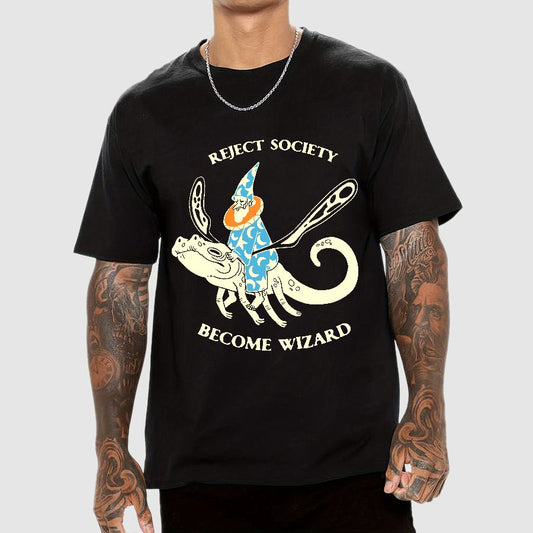 Reject society, become wizard Geek T-Shirt