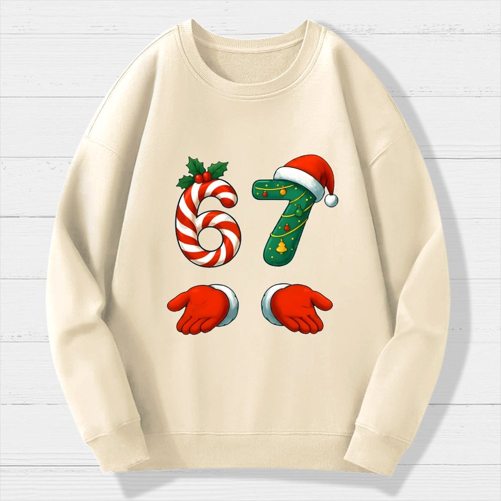 67 Christmas Geek Cotton Sweatshirt