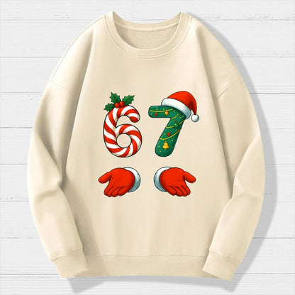 67 Christmas Geek Cotton Sweatshirt