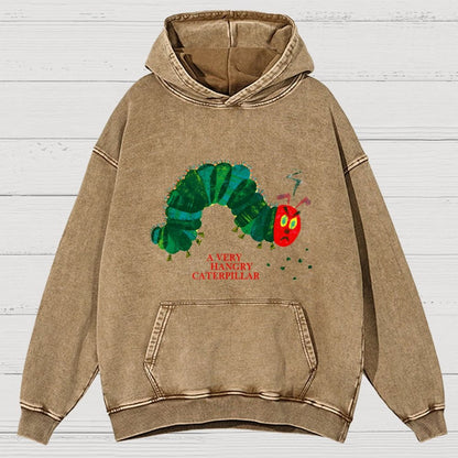 A Very Hangry Caterpillar Vintage Distressed Hoodie