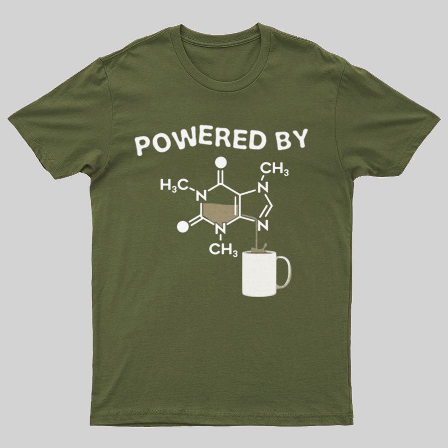 Powered By Caffeine Unisex Geek T-shirt