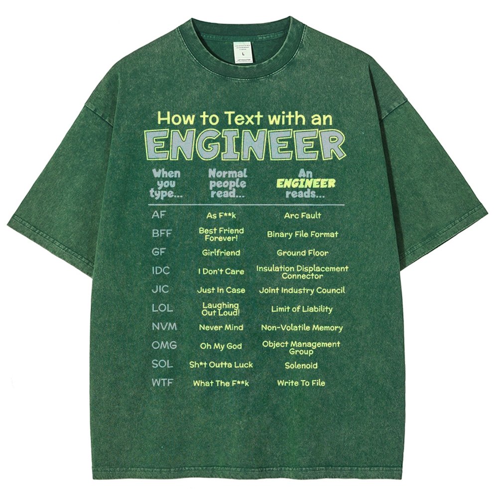 How To Text With An Engineer Vintage Distressed T-shirt