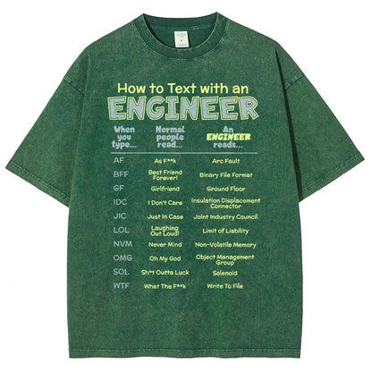 How To Text With An Engineer Vintage Distressed T-shirt