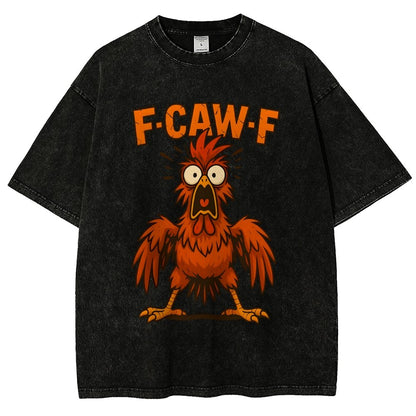 F-CAW-F  Angry Chicken Vintage Distressed T-shirt