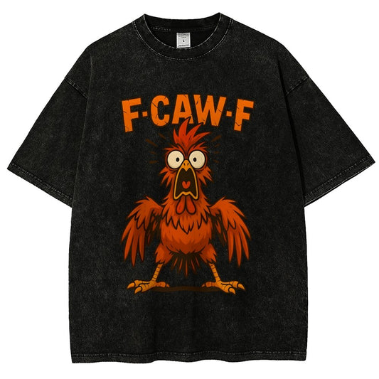 F-CAW-F  Angry Chicken Vintage Distressed T-shirt