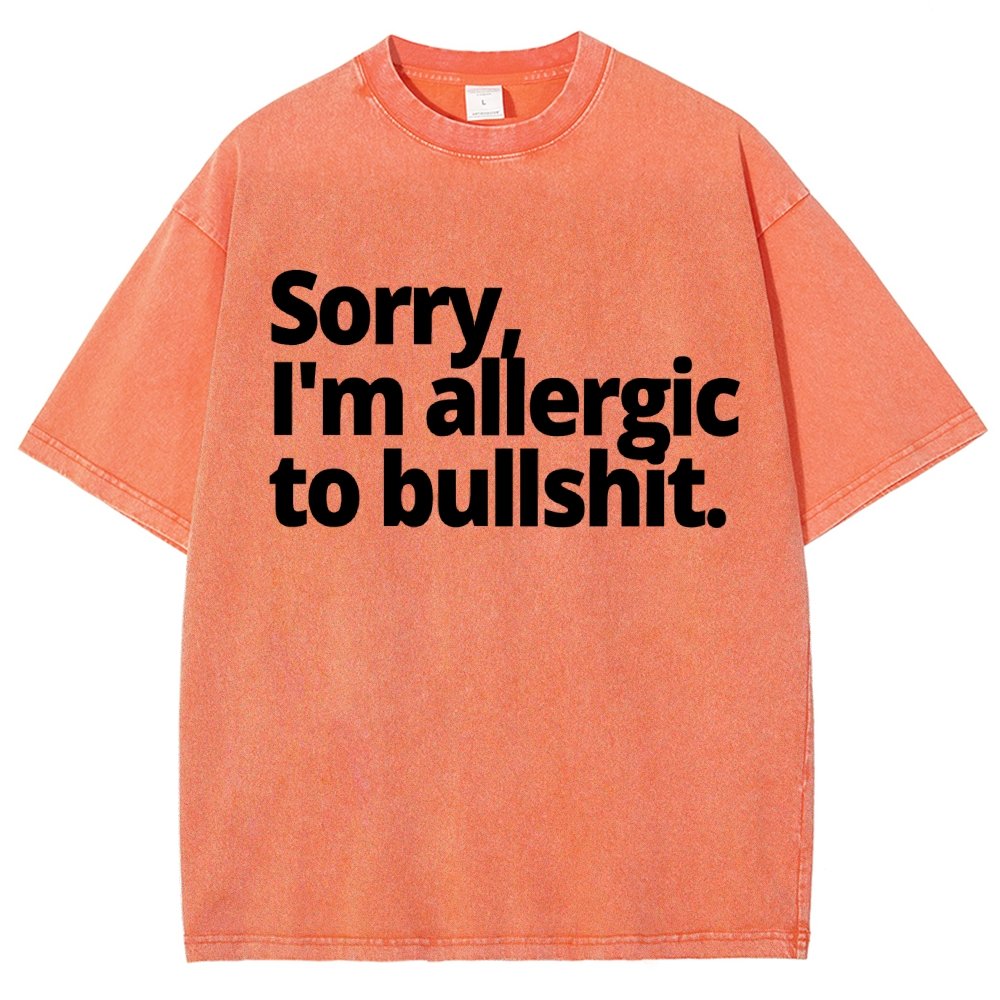I'm Sorry I'm Allergic To Bullshit Vintage Distressed T-shirt