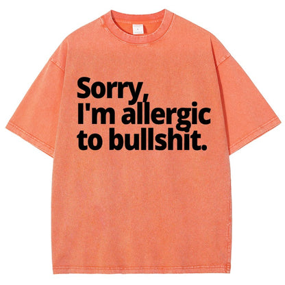 I'm Sorry I'm Allergic To Bullshit Vintage Distressed T-shirt