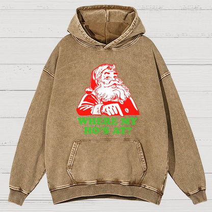 Ho Ho Ho Christmas Vintage Distressed Hoodie