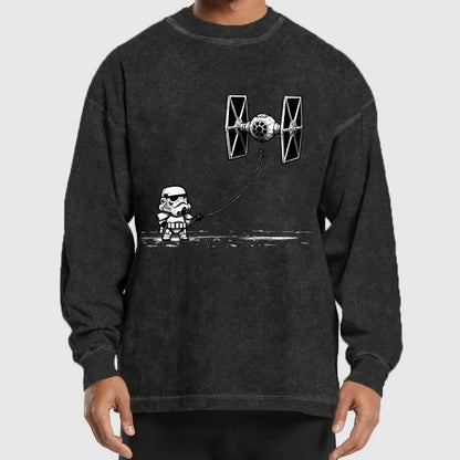 Flying The Galactic Alliance's Kite Washed Long Sleeve Tee