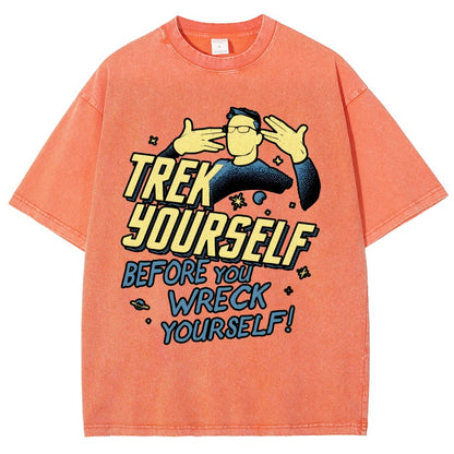 Track Yourself Before You Wreck Yourself  Vintage Distressed T-shirt