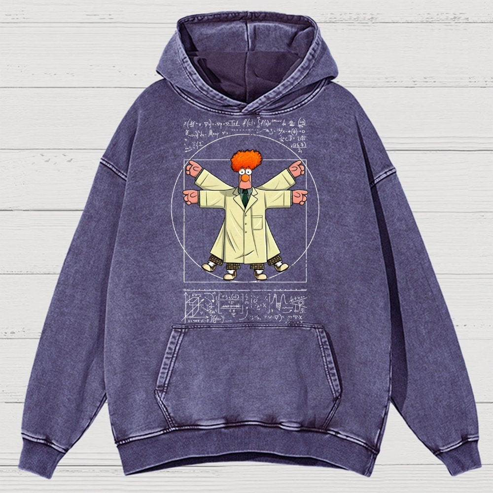 Vitruvian Puppet Vintage Distressed Hoodie
