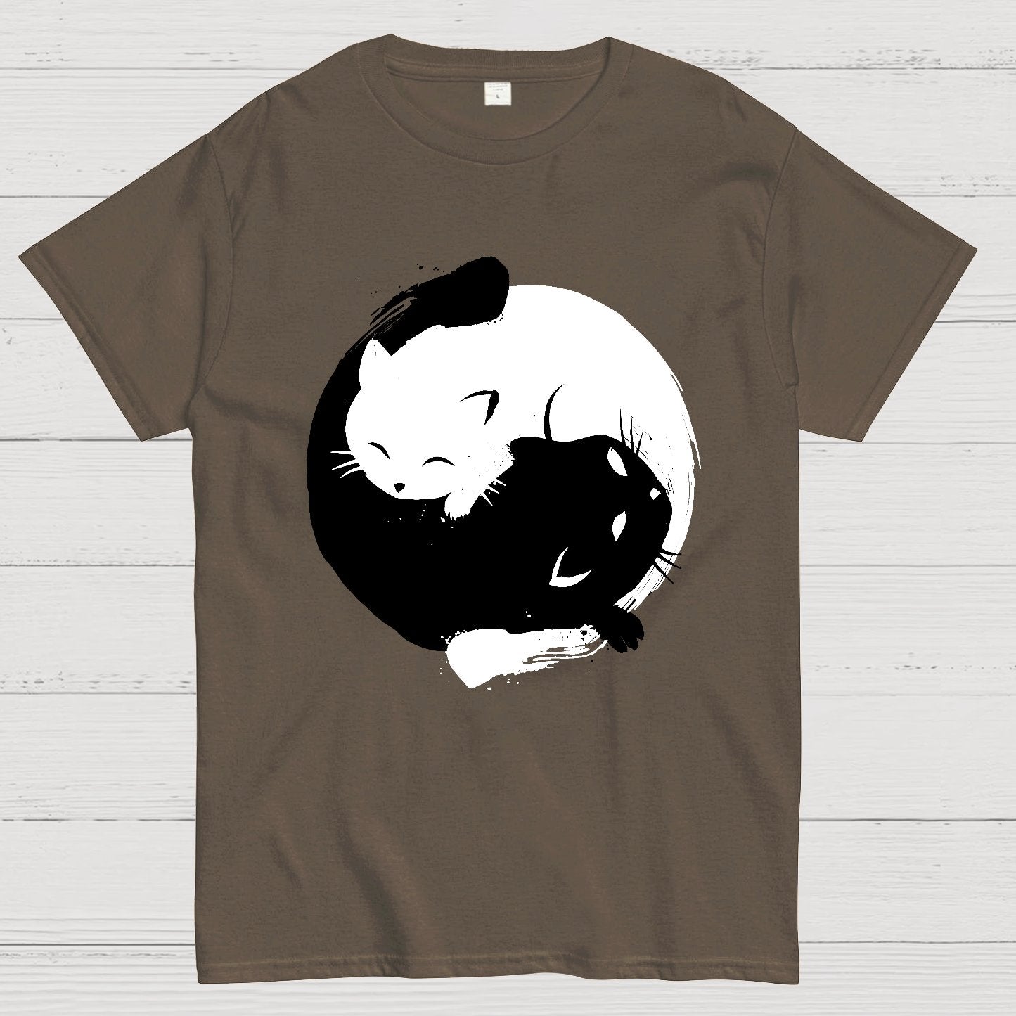 Yin-yang Cat Geek T-Shirt