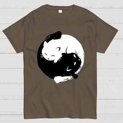 Yin-yang Cat Geek T-Shirt
