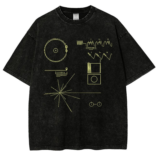 The Voyager Golden Record Vintage Distressed T-shirt