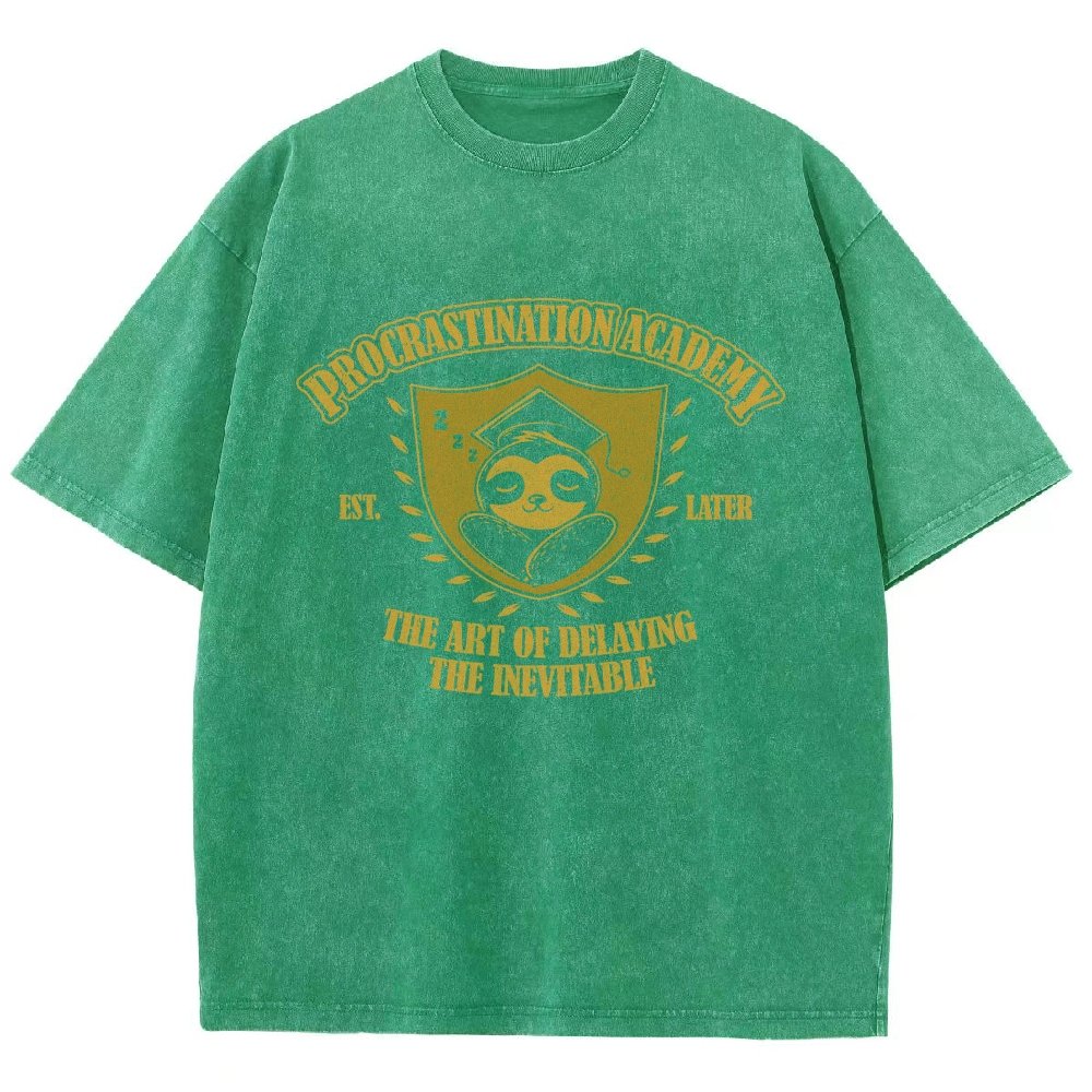 Procrastination Academy Vintage Distressed T-shirt