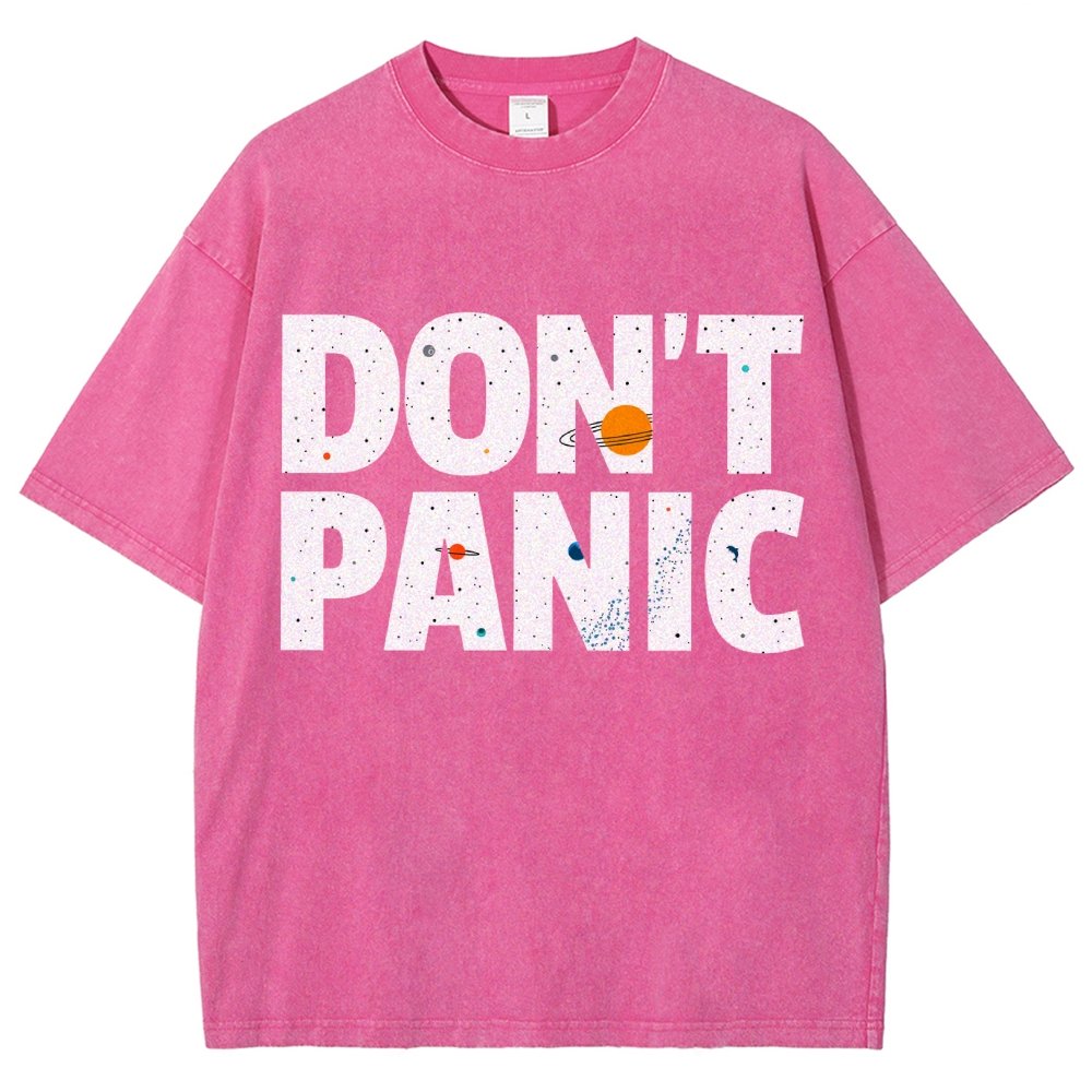 Don't Panic Vintage Distressed T-shirt
