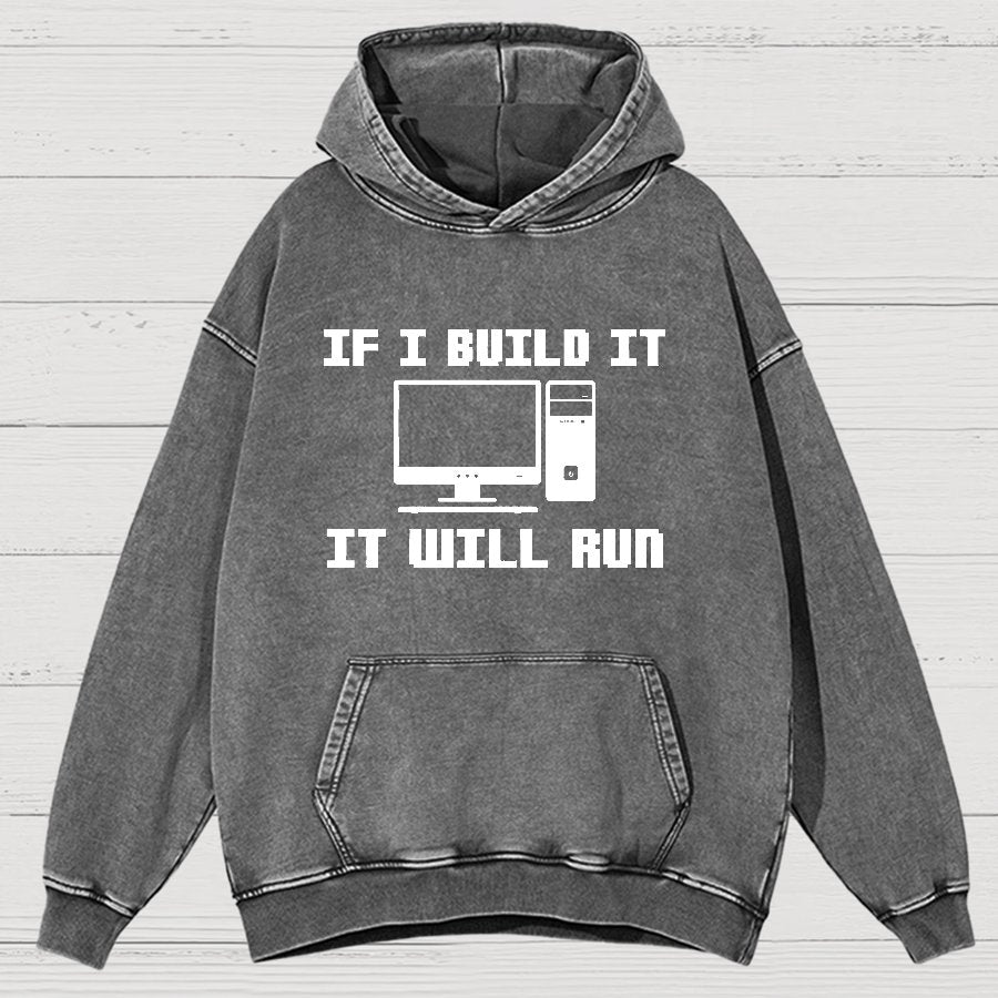 Pc Builder Computer Nerd Vintage Distressed Hoodie