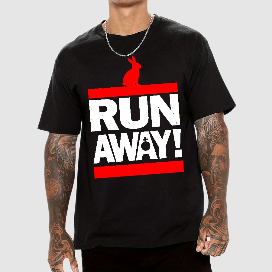 Run Away from the Rabbit! Geek T-Shirt