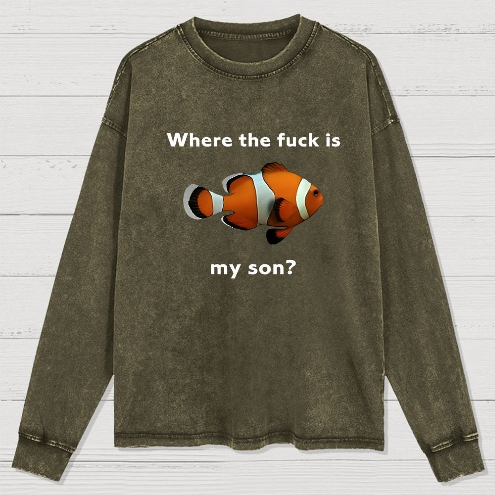 Where the fuck Washed Long Sleeve Tee