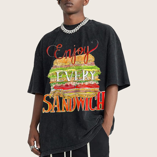 Enjoy Every Sandwich  Vintage Distressed T-shirt