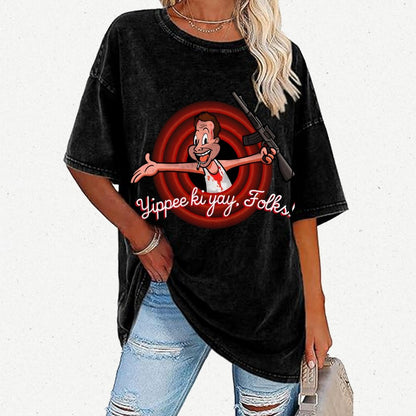 Yippee ki yay. folks! Vintage Distressed T-shirt