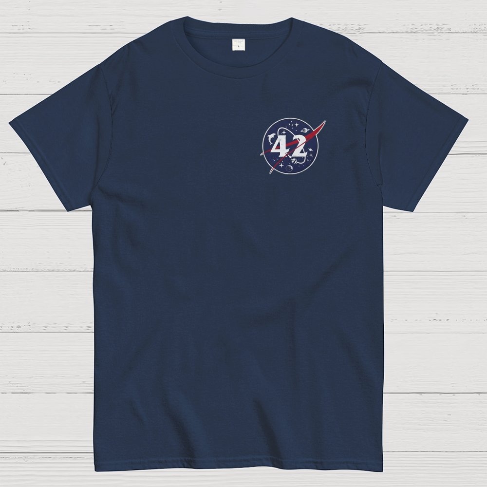 42 Life Universe and Everything Front And Back Printing Geek T-Shirt