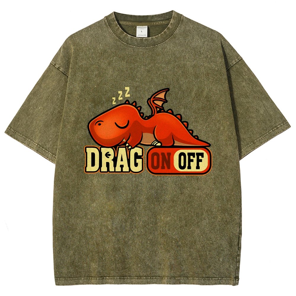 Drag On Off Vintage Distressed T-shirt