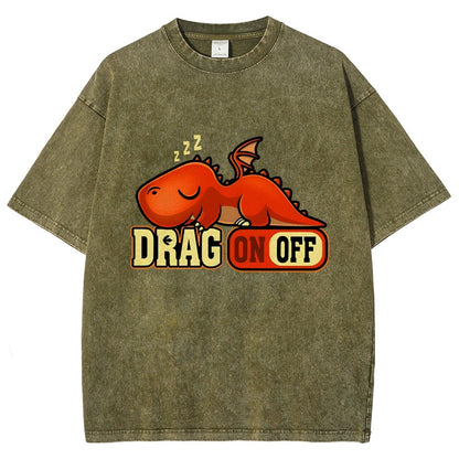 Drag On Off Vintage Distressed T-shirt