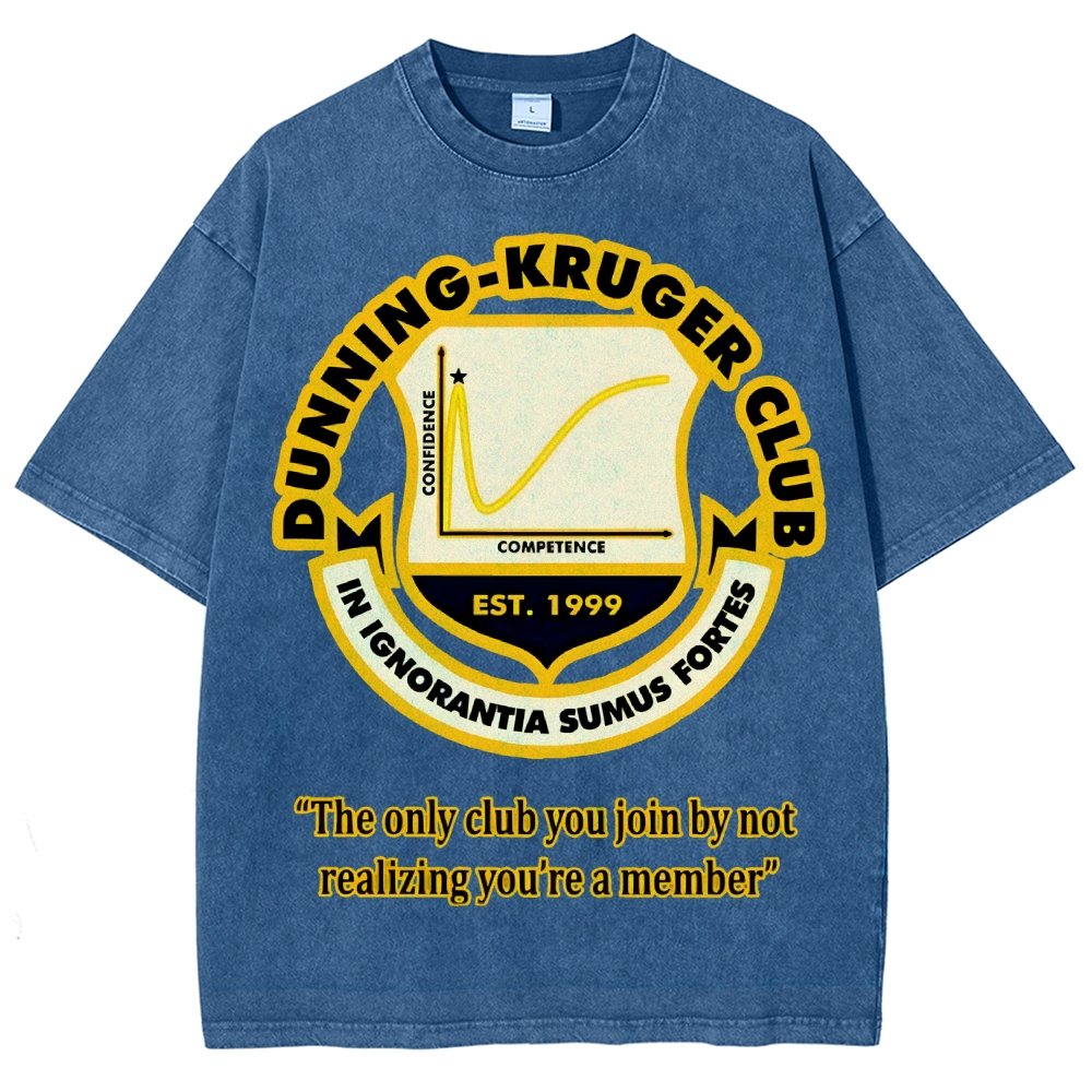 Dunning-Kruger Club Vintage Distressed T-shirt