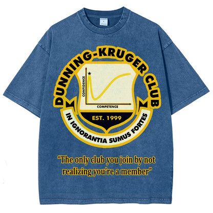 Dunning-Kruger Club Vintage Distressed T-shirt