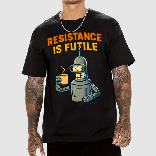 Rebellion Coffee Is Futile Geek T-Shirt