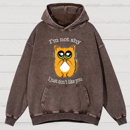 Not Shy Vintage Distressed Hoodie