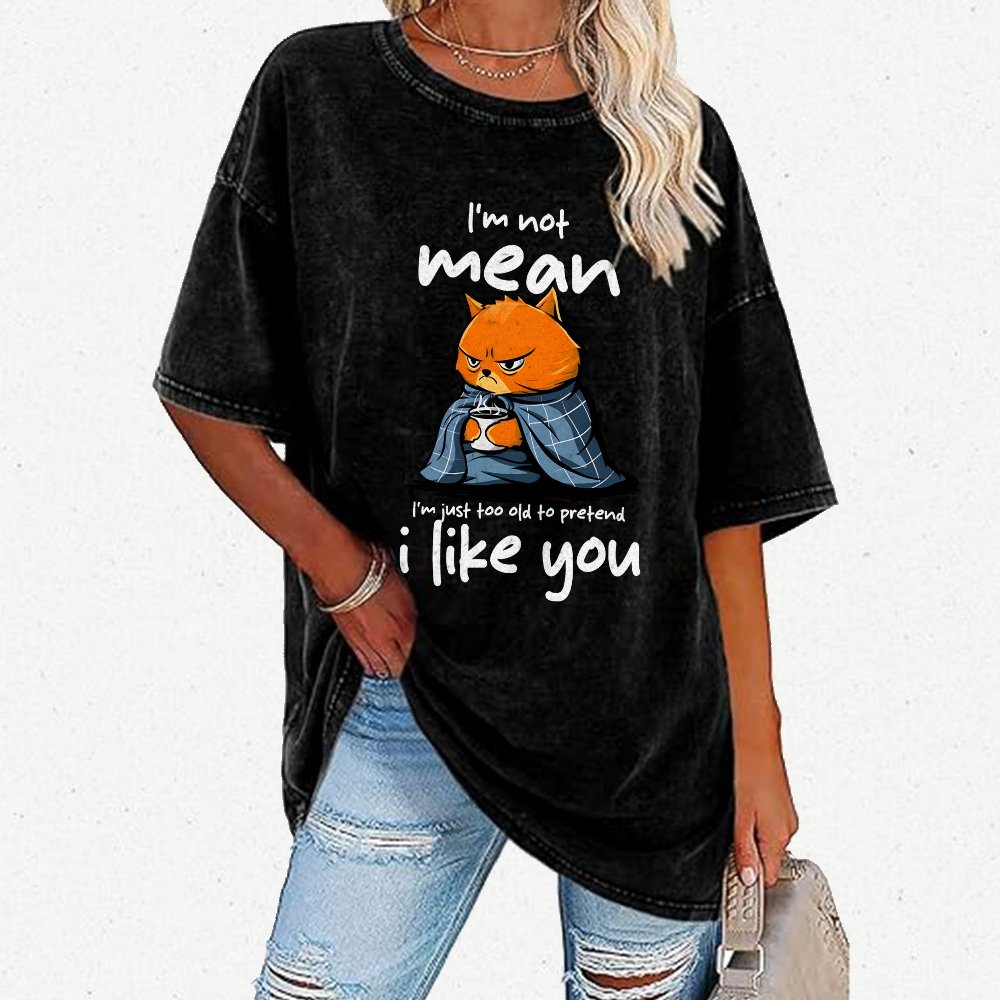 I Am Not Mean Vintage Distressed T-shirt