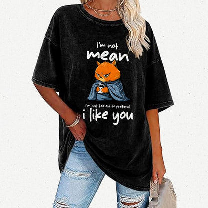 I Am Not Mean Vintage Distressed T-shirt