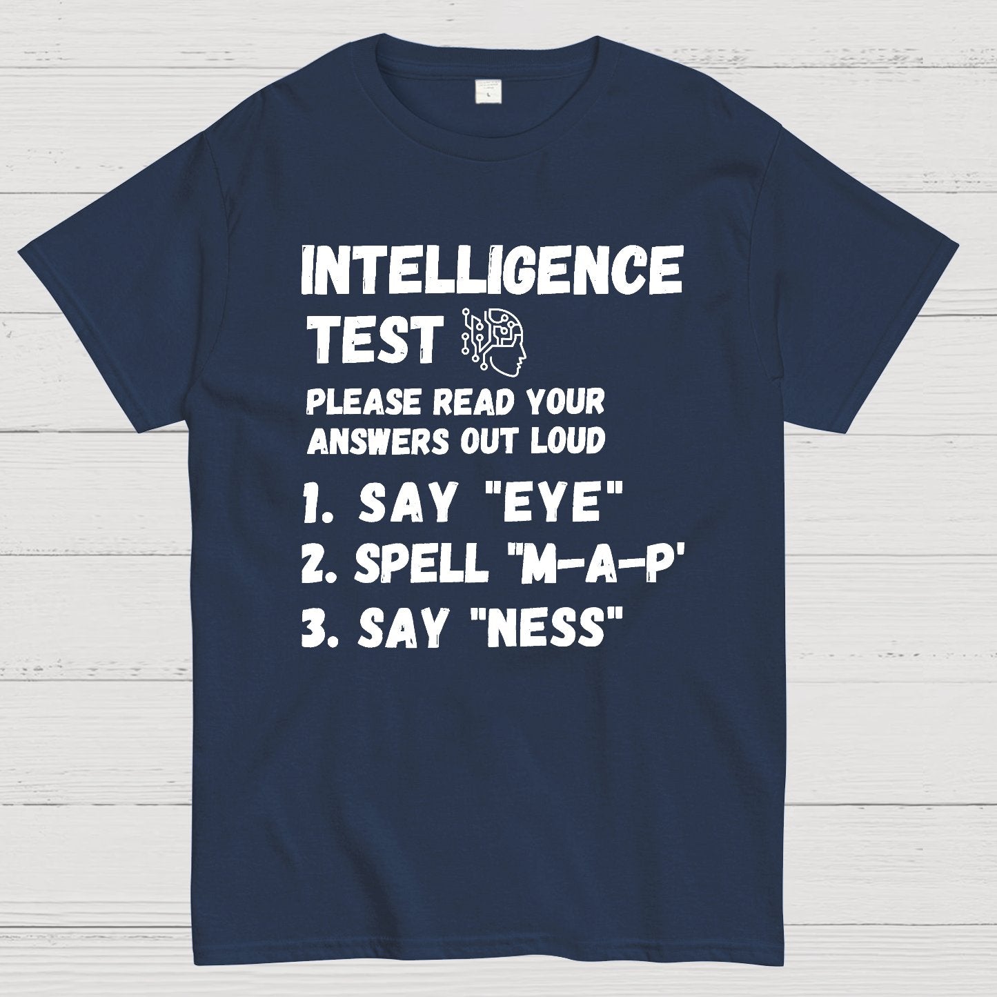 Intelligence Test Say Eye M A P Ness Geek T-Shirt