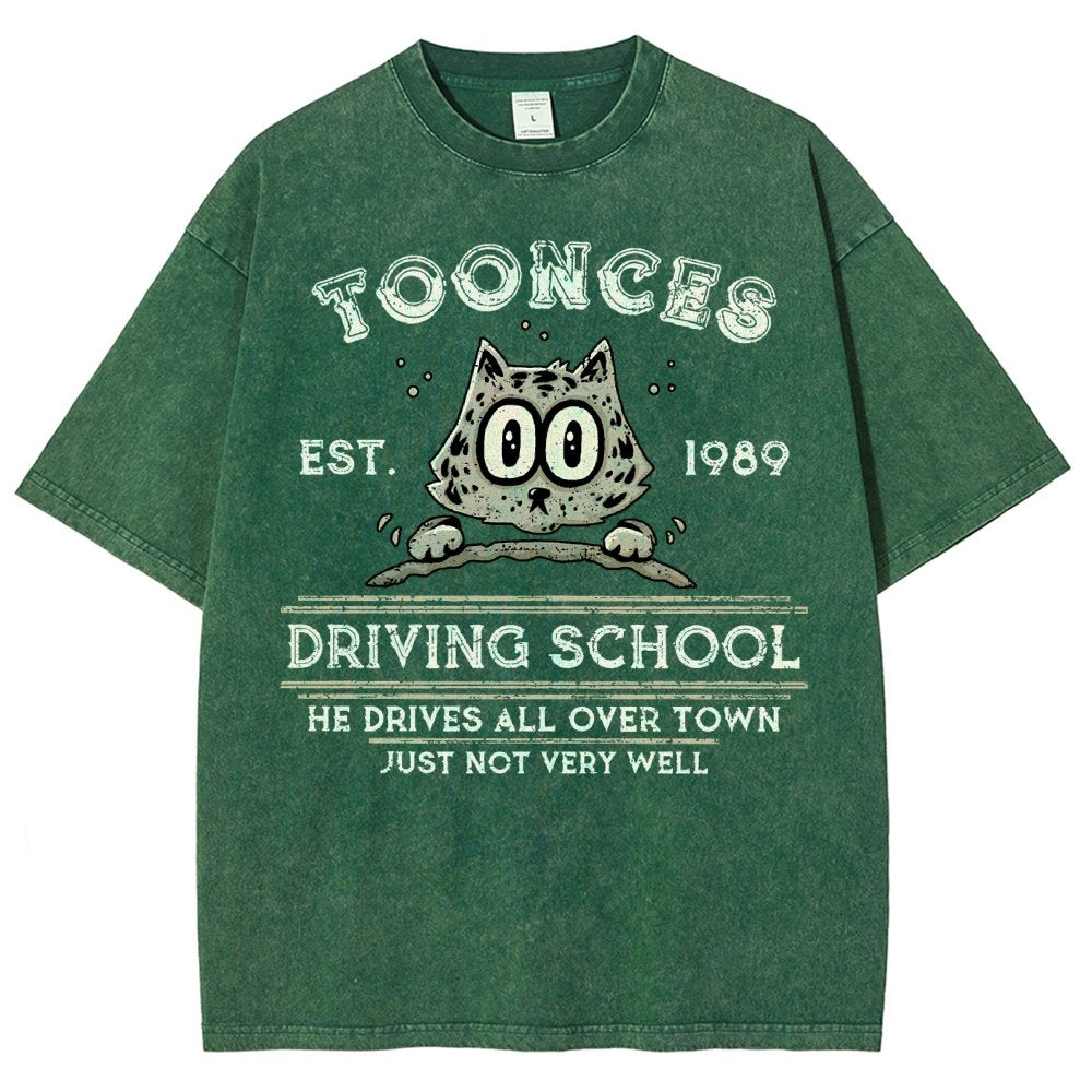 Roadster Driving School Vintage Distressed T-shirt